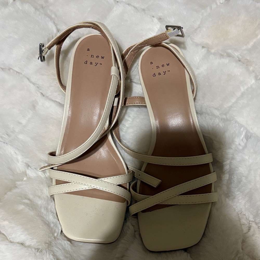 A New Day Beige Strappy Sandals